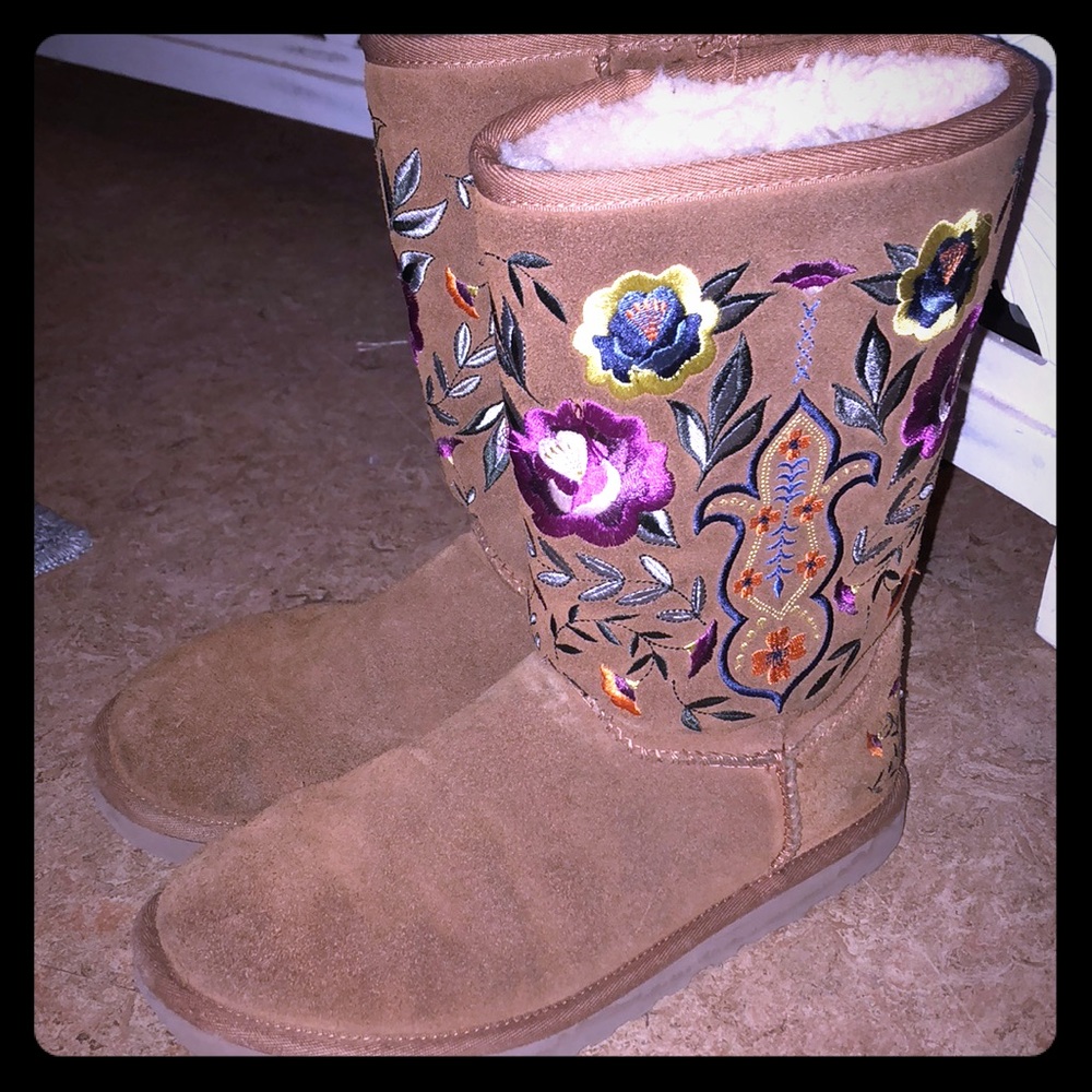 UGG Floral Embroidered Boots
